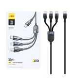 کابل شارژ 1.5 متری فست و PD سه کاره جی بی کیو مدل CA-537