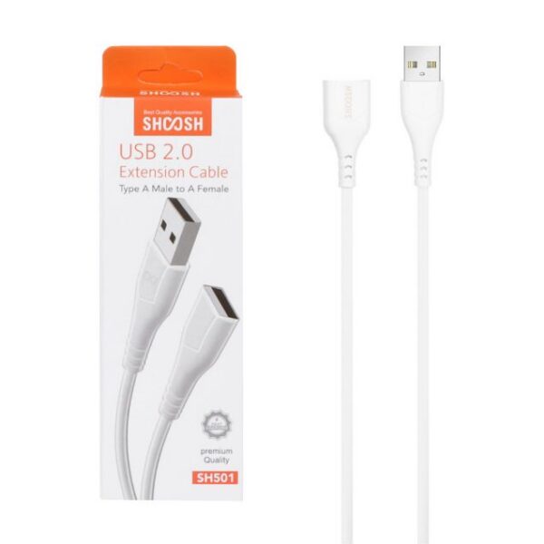 کابل افزایش طول 30 سانتی USB2.0 شوش مدل SH501