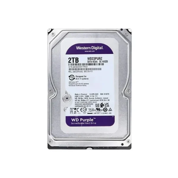 هارد دیسک اینترنال وسترن دیجیتال مدل WD23PURZ ظرفیت 2 ترابایت