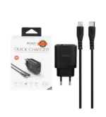 شارژر دیواری یسیدو 30 وات مدل YC52 با کابل شارژ آیفون (سه پورت)