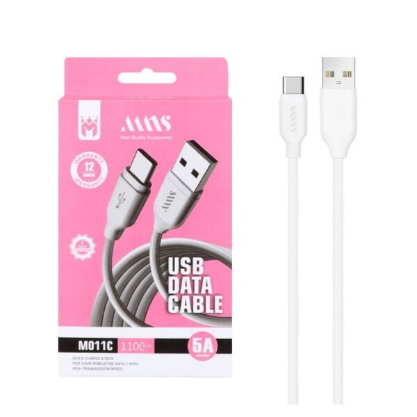 کابل شارژ فست تایپ سی ام ان اس مدل M011C طول 1.1 متر