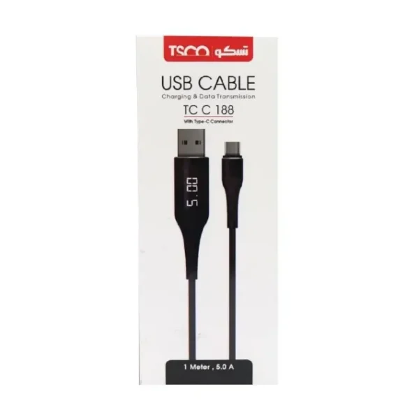 کابل تبدیل USB به USB-C تسکو مدل TC C188 طول 1 متر