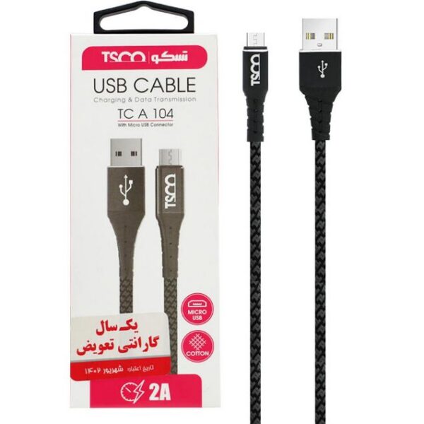کابل شارژ USB به micro USB تسکو مدل TCA 104