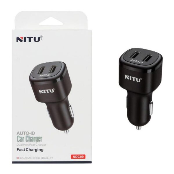 شارژر فندکی فست 12W دو پورت نیتو مدل NDC09
