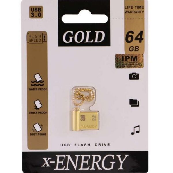 فلش مموری ایکس انرژی مدل Gold USB 3.0 ظرفیت 64 گیگابایت