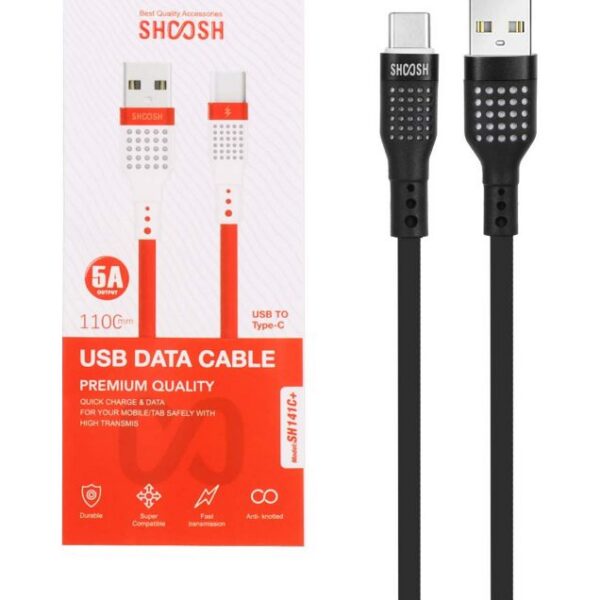 کابل شارژ فست Type-C شوش مدل +SH141C طول 1.1 متر