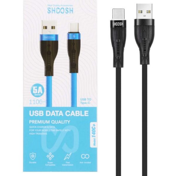 کابل شارژ فست Type-C شوش مدل +SH140C طول 1.1 متر