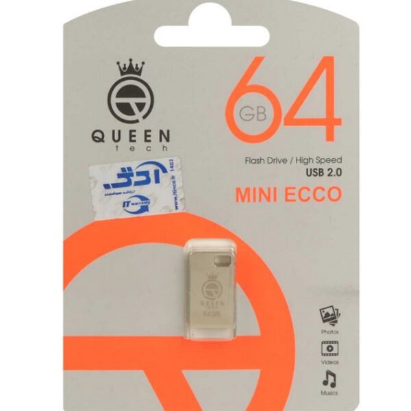 فلش مموری کوئین مدل Mini Ecco USB 2.0 ظرفیت 64 گیگابایت