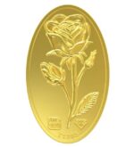 شمش طلا 24 عیار 0.5 گرمی طلای محمد مدل گل رز کد 500 - Image 2