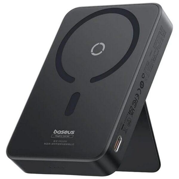 پاوربانک 20W باسئوس مدل MagPro Magnetic Bracket Wireless ظرفیت 5000 میلی آمپر ساعت