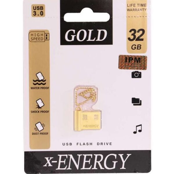 فلش مموری ایکس انرژی مدل Gold USB 3.0 ظرفیت 32 گیگابایت