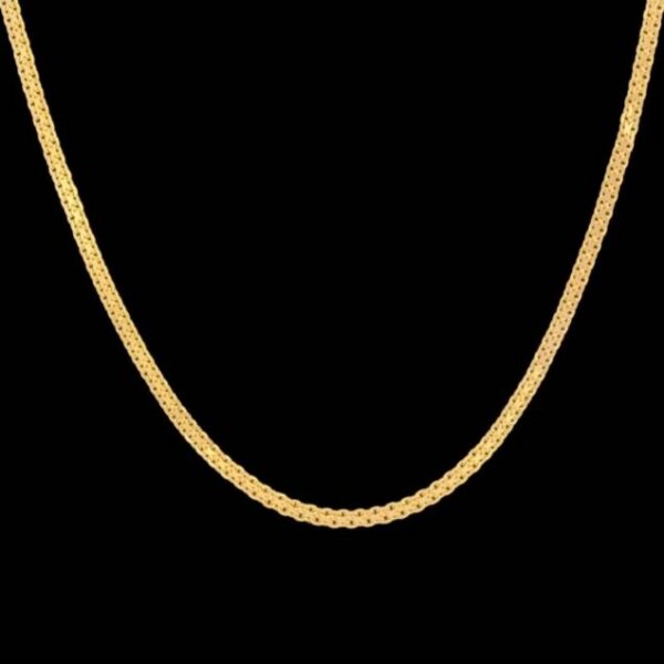 زنجیر طلا زنانه 18 عیار مدل DK035 طرح بیزمارک - 4.6 گرم