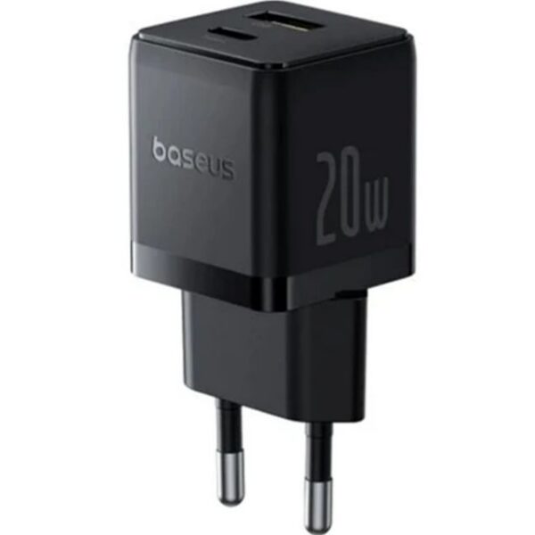 شارژر دیواری 20W باسئوس دو پورت مدل Palm Fast Charger C+U 20W EU