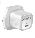 شارژر دیواری انکر 30 وات مدل Zolo GaN Compact Charger UK A2698