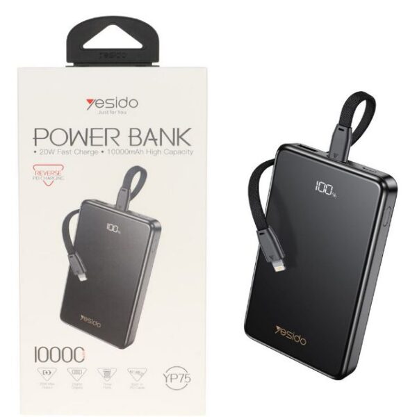 پاوربانک 20W یسیدو مدل YP75 ظرفیت 10000 میلی آمپر ساعت