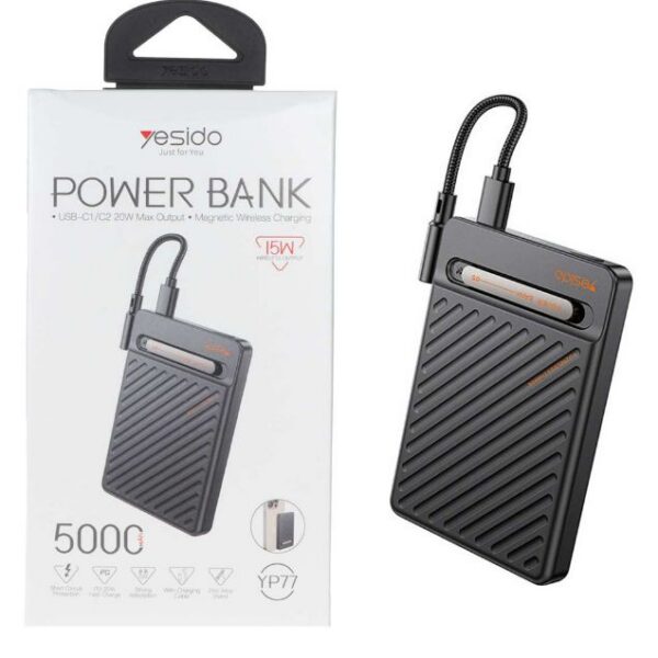 پاوربانک 20W یسیدو مدل YP77 ظرفیت 5000 میلی آمپر ساعت