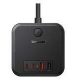 شارژر رومیزی 30W باسئوس مدل PowerCombo 3AC+2U+2C طول کابل 1.5 متر