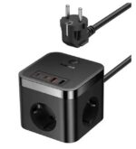 شارژر رومیزی 30W باسئوس مدل PowerCombo 3AC+2U+2C طول کابل 1.5 متر - Image 2