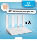 سبد 3 عددی روتر مودم بی سیم 4G-LTE نزتک مدل NZT-77UX100