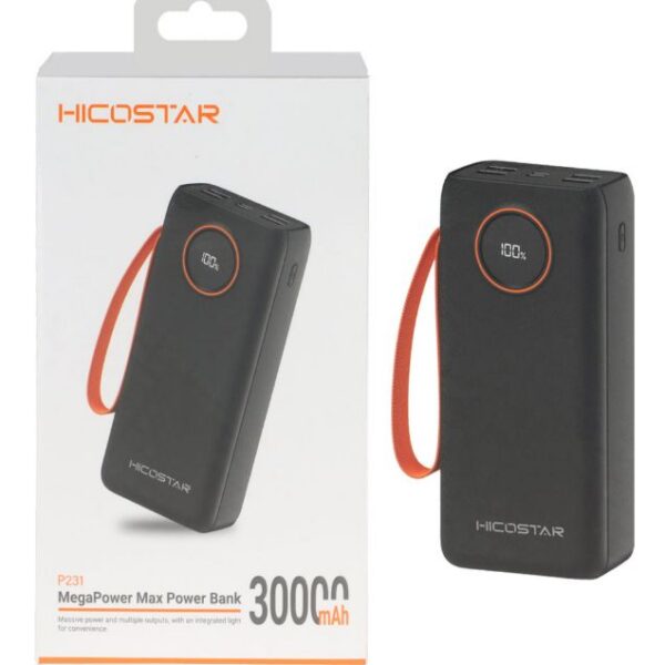 پاوربانک 22.5W هیکو استار مدل P231 ظرفیت 30000 میلی آمپر ساعت