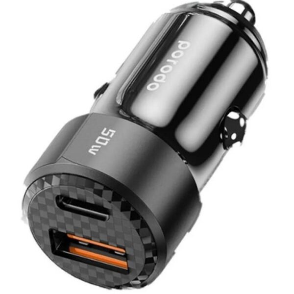 شارژر فندکی 50W فست دو پورت پرودو مدل CC50W به همراه کابل USB Type-C