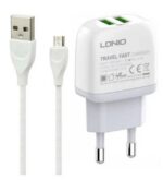 شارژر دیواری الدینیو مدل A2219 به همراه کابل شارژ MicroUSB