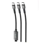 کابل تبدیل USB-C یک به دو بودی مدل DC210C2C12B1 طول 1.2 متر