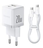 شارژر دیواری 20W باسئوس دو پورت مدل Palm به همراه کابل تایپ سی - Image 2