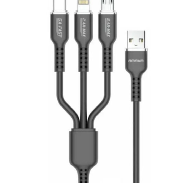 کابل شارژ 3 در 1 آمایا مدل ACD-X30C طول 1.2 متر