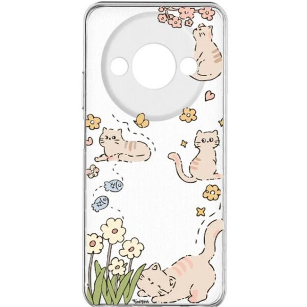 کاور طرح Cat & Flower برای گوشی شیائومی Redmi A3