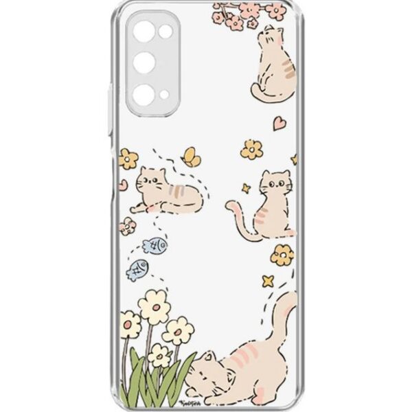 کاور طرح Cat & Flowers برای گوشی سامسونگ Galaxy S20 Fe