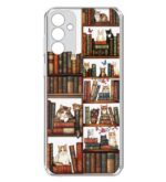 کاور طرح Cat & Books برای گوشی سامسونگ Galaxy A35