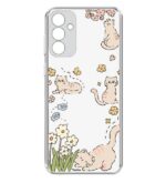 کاور طرح Cat & Flowers برای گوشی سامسونگ Galaxy A55