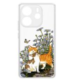 کاور طرح Cat & Butterfly برای گوشی شیائومی Redmi Note 14 4G