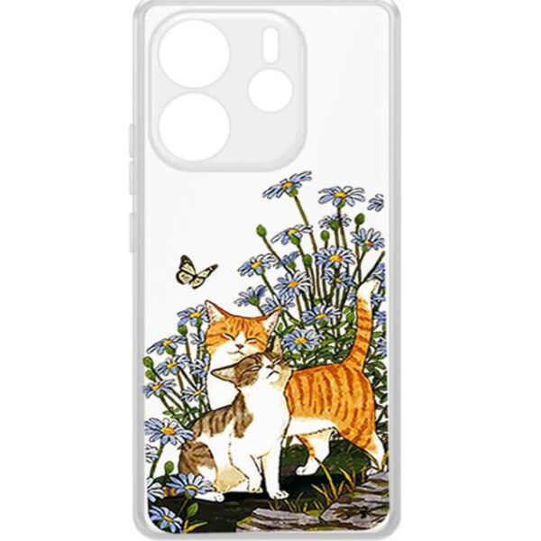 کاور طرح Cat & Butterfly برای گوشی شیائومی Redmi Note 14 4G