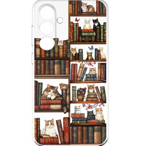 کاور طرح Cat & Book برای گوشی سامسونگ Galaxy A17