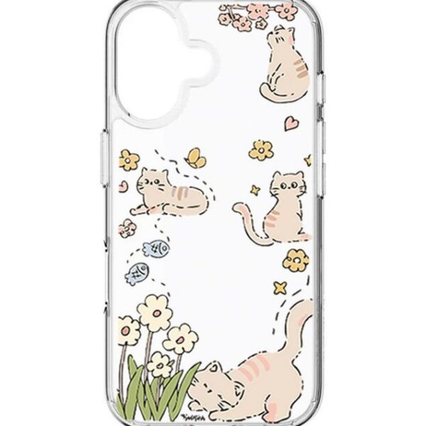 کاور طرح Cat & Flower برای گوشی اپل Iphone 17