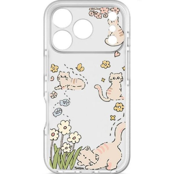 کاور طرح Cat & Flower برای گوشی اپل Iphone 17 Pro Max