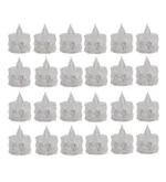 شمع ال ای دی کریستالی شفاف مدل Diamond مجموعه 24 عددی