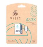 کارت حافظه microSDHC کوئین تک مدل 433X کلاس 10 استاندارد U1 سرعت 65MB/s به همراه آداپتور ظرفیت 8 گیگابایت