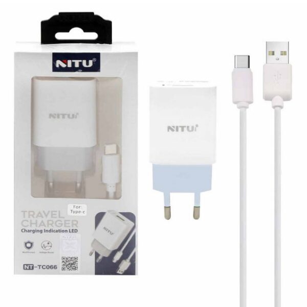 شارژر دیواری فست تک پورت نیتو مدل NT-TC066 به همراه کابل میکرو یو اس بی