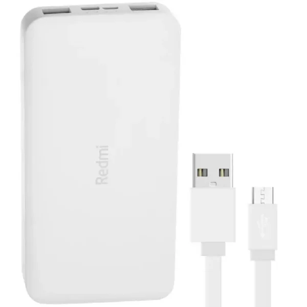 پاوربانک شیائومی مدل Redmi PB100LZM ظرفیت 10000 میلی آمپر ساعت به همراه کابل تبدیل micro USB