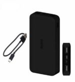 پاوربانک شیائومی مدل Redmi ظرفیت 20000 میلی آمپر ساعت به همراه کابل تبدیل USB به microUSB
