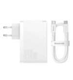 شارژر دیواری 140وات باسئوس مدل GaN5 Pro Fast Charger 2C+U 140W EU CCGP10020 همراه با کابل تایپ سی به تایپ سی - Image 2