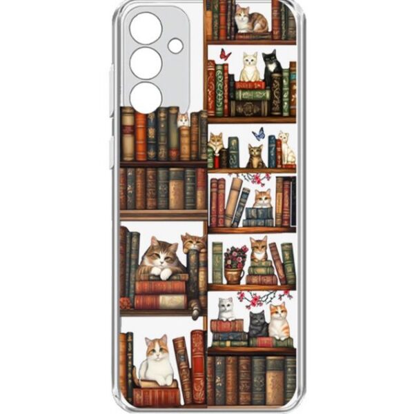 کاور طرح Cat & Books برای گوشی سامسونگ Galaxy A15