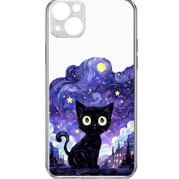 کاور طرح Purple Cat برای گوشی اپل Iphone 13 Mini