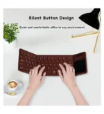 کیبورد بی سیم تاشو شارژی با تاچ پد - Image 4